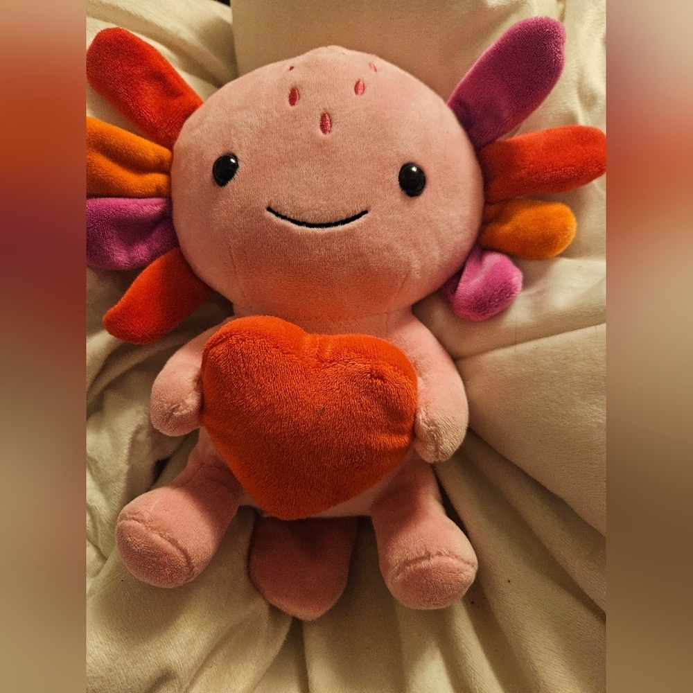 Hallmark Axolotl Stuffed Animal 7 Inch Valentine Day